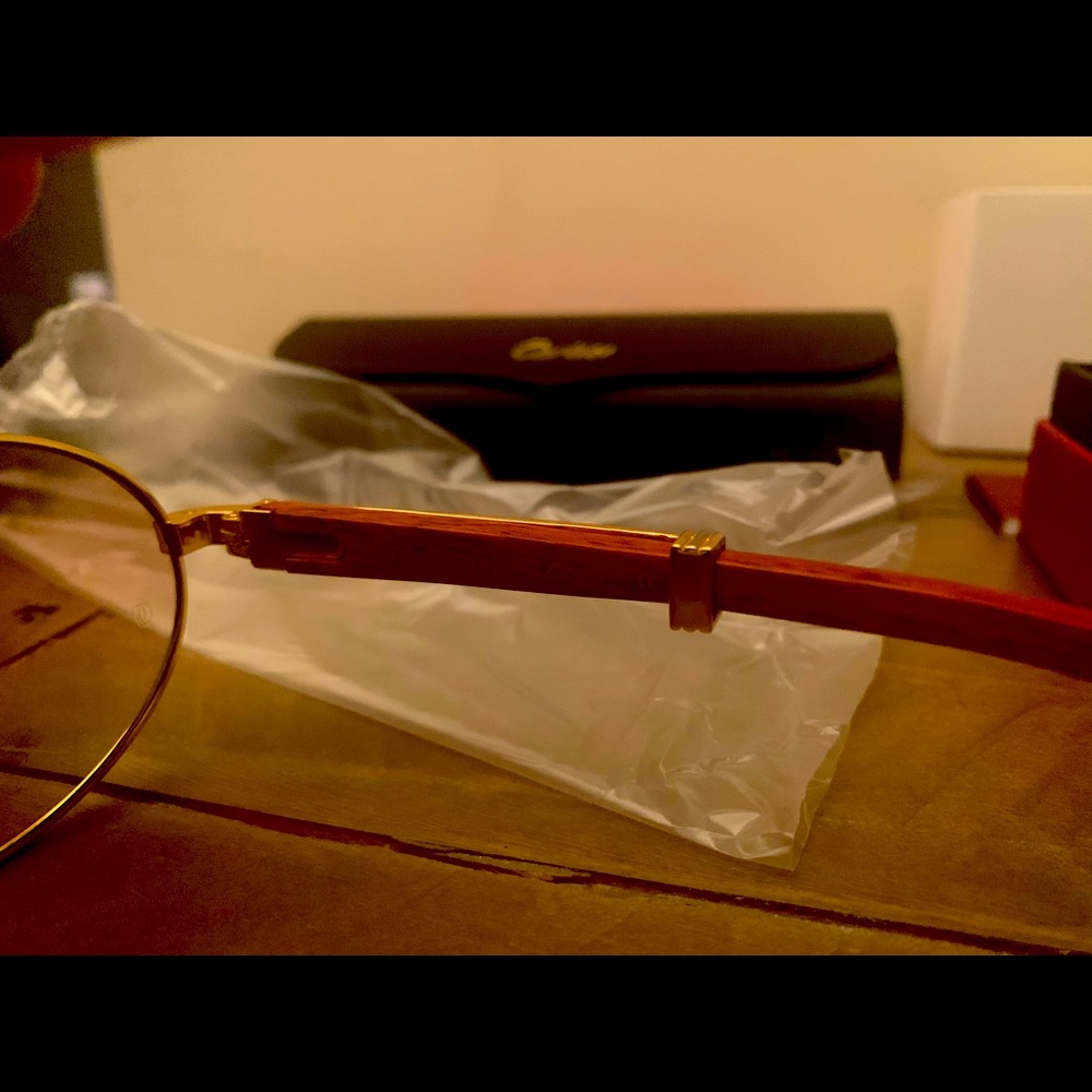 Authentic Redwood Cartier Sunglasses